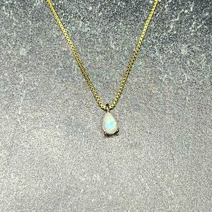 Dainty Rainbow Moonstone Necklace